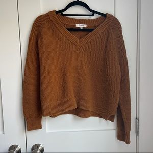 madewell knit sweater - burnt orange